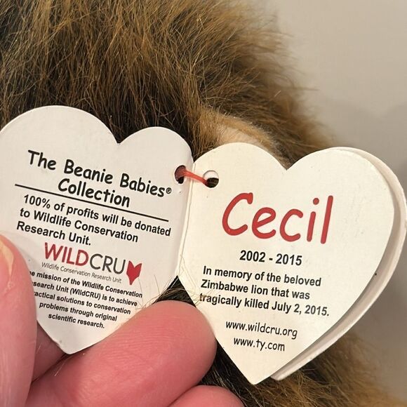 Ty Cecil The Lion 9” Beanie Babies Boos Plush VelveTy Stuffed Animal - Picture 7 of 9